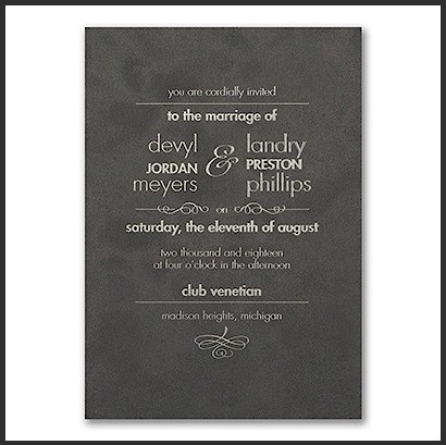 A Little Swirly Wedding Invitation