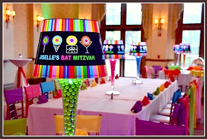 Sweet and Colorful Bat Mitzvah Decor