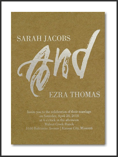 And It Shines Wedding Invitation