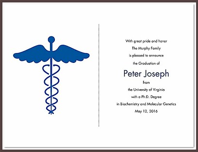 Caduceus Graduation Announcement