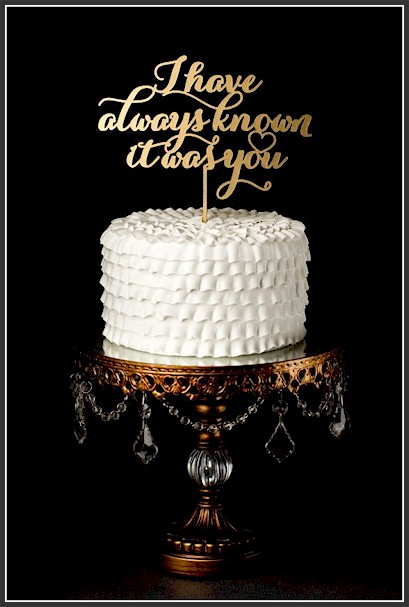 Calligraphy Cake Topper