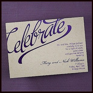Celebrate on Kraft Party Invitation