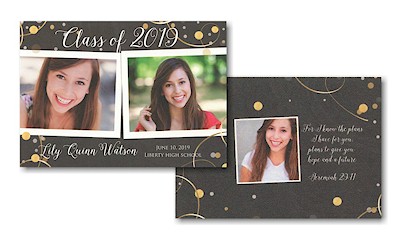 Chalkboard Celebration Photo Graduation Announcement