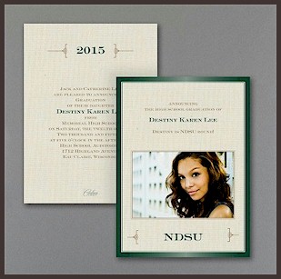 Classic Milestone Photo Graduation Invitation