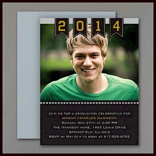 Classic Pennant Graduation Invitation Magnet