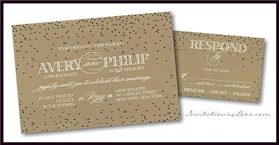 Confetti Cheer Wedding Invitation