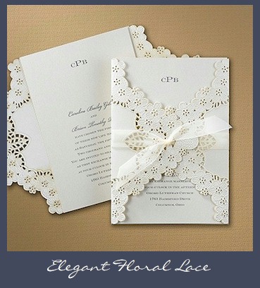 Lace Wedding Invitations Elegant Fl Lace Wedding Invitation