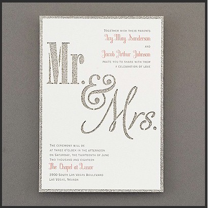 Glittered Bliss Wedding Invitation