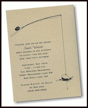 Gone Fishing Retirement Party Invitation