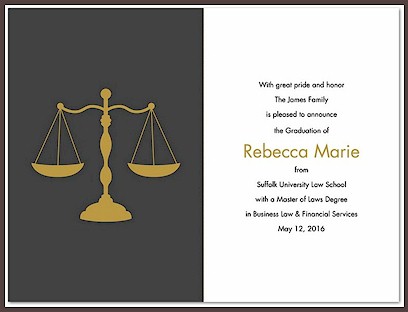 Justice Graduation Announcement