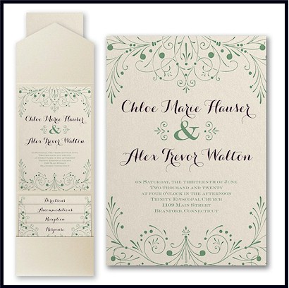New Beginning Pocket Wedding Invitation