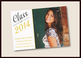 Pure Personality Photo Graduation Invitation