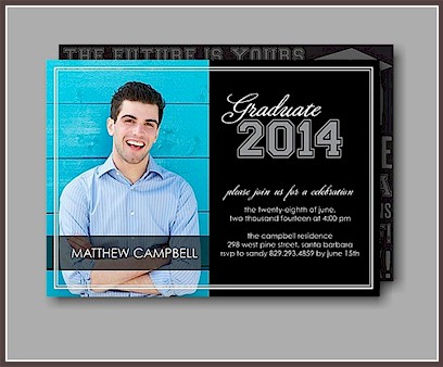 Varsity Black Graduation Announcement