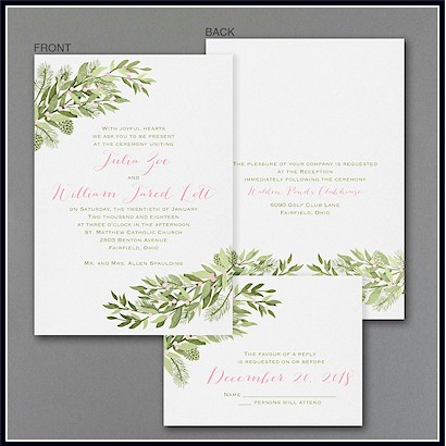 Winter Berries Wedding Invitation